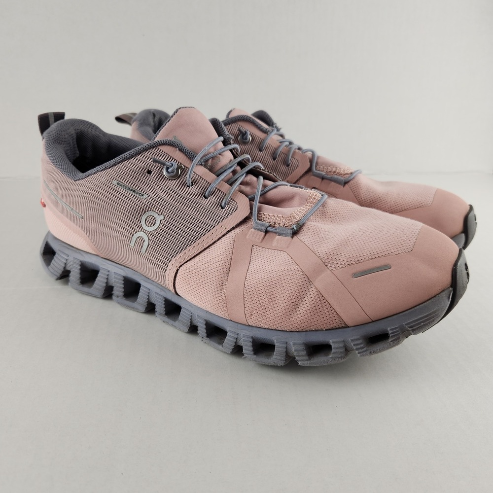 On Running Pink and Gray Athletic Shoes